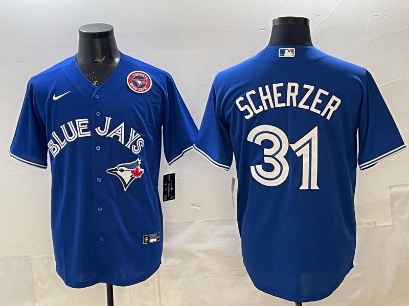 Men 2025 Toronto Blue Jays #31 Scherzer blue Game Nike MLB Jersey style 05->toronto blue jays->MLB Jersey